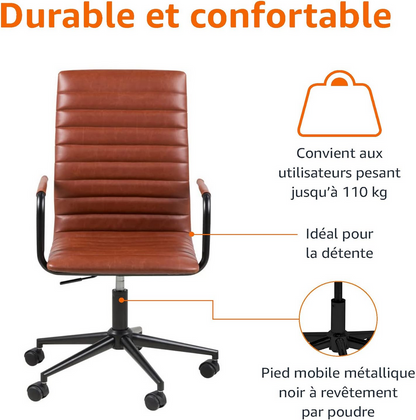 Chaise de bureau en cuir