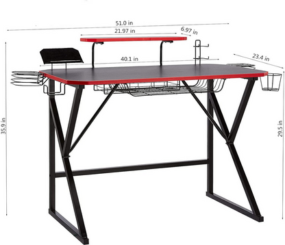 Rectangular Gaming Computer Desk